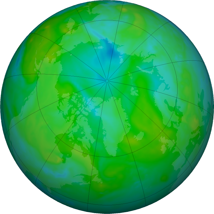 Arctic ozone map for 19 July 2020